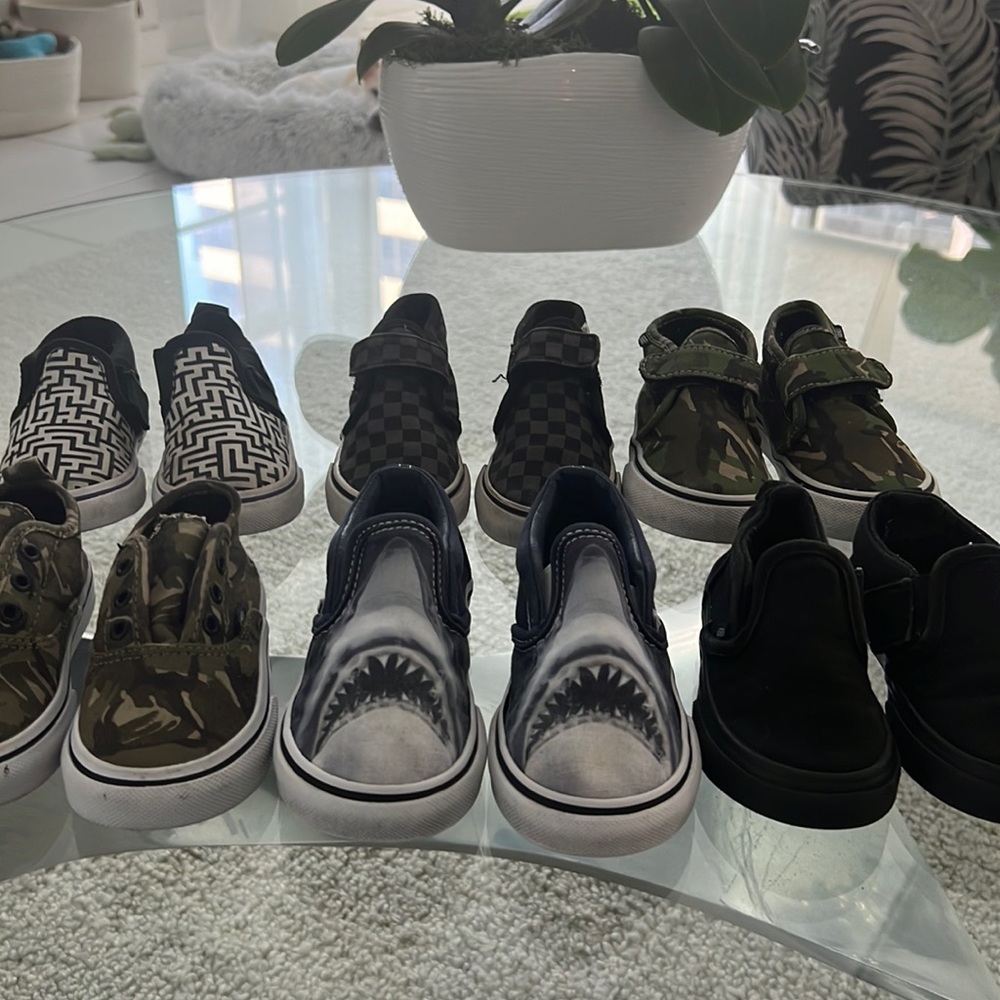 Lot of 6 Van Toddler Sneakers. Sizes from 6 - 8.